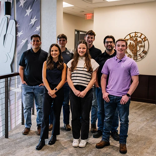 Klein Internship Program participants lined up in our corporate offices